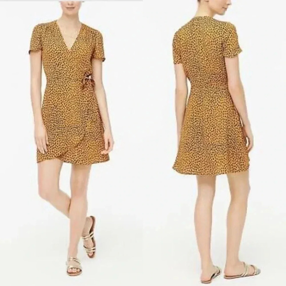 J. Crew NWT Women's Drapey twill wrap dress Size 2 - Picture 1 of 8